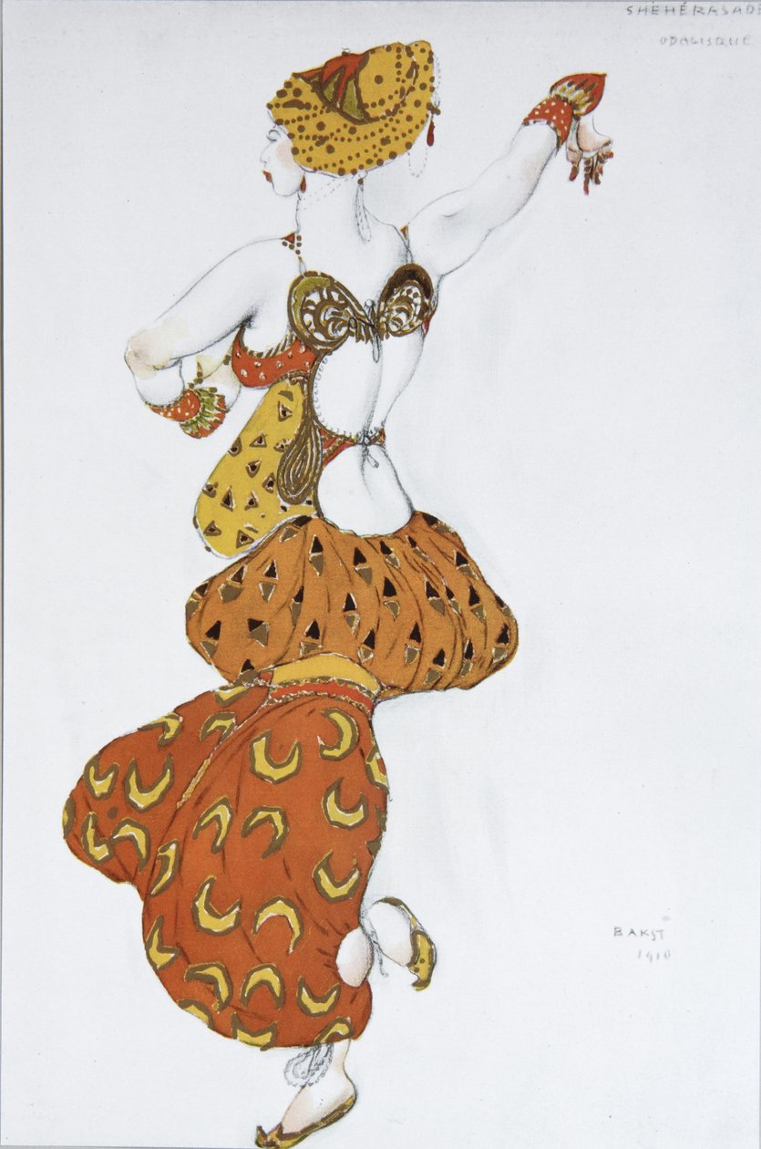 Odalisca. Costume per il balletto Sheherazade di N. Rimsky-Korsakov, 1910 da Leon Bakst