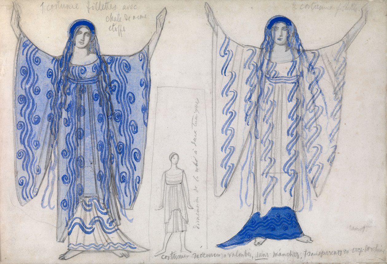 Fedra. Costume per il dramma Fedra Phèdre di Jean Racine, ca. 1923 da Leon Bakst