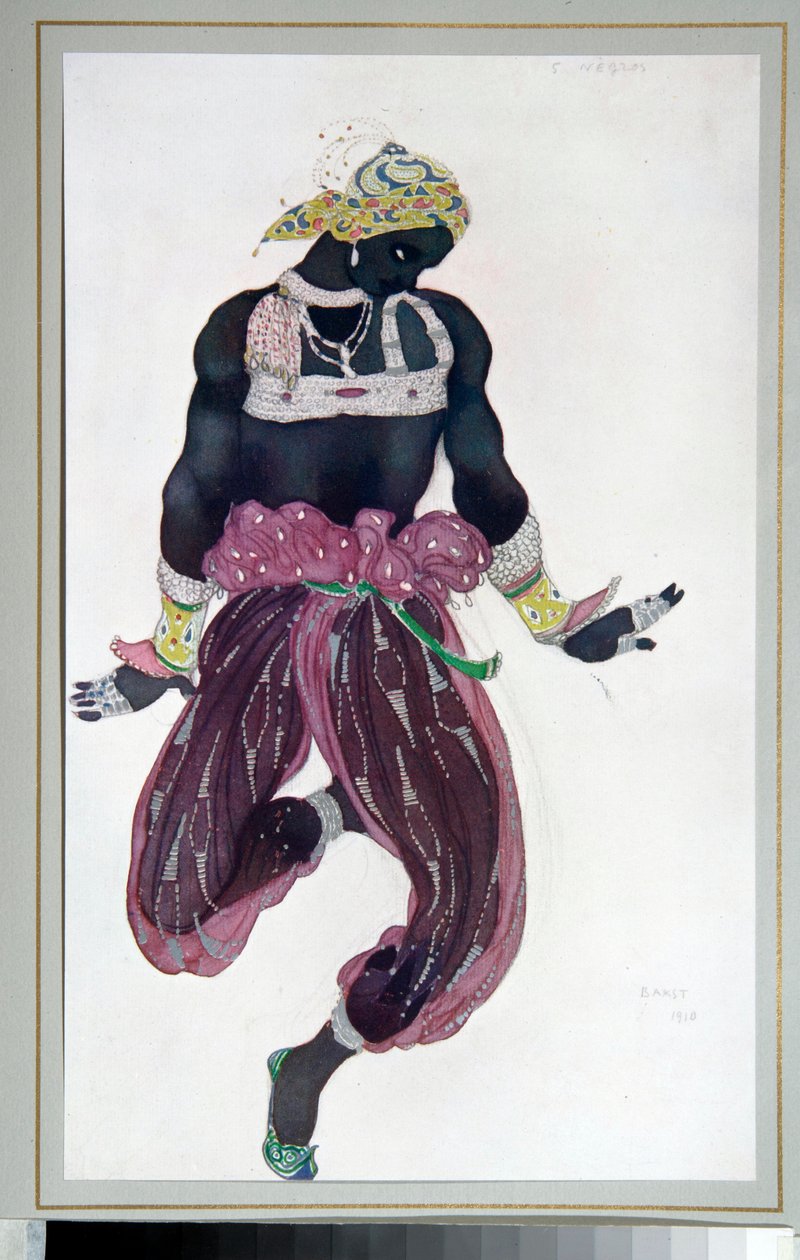 Balletto russo: disegno per il balletto "Sheherazade" diretto da Michel Fokine da Leon Bakst