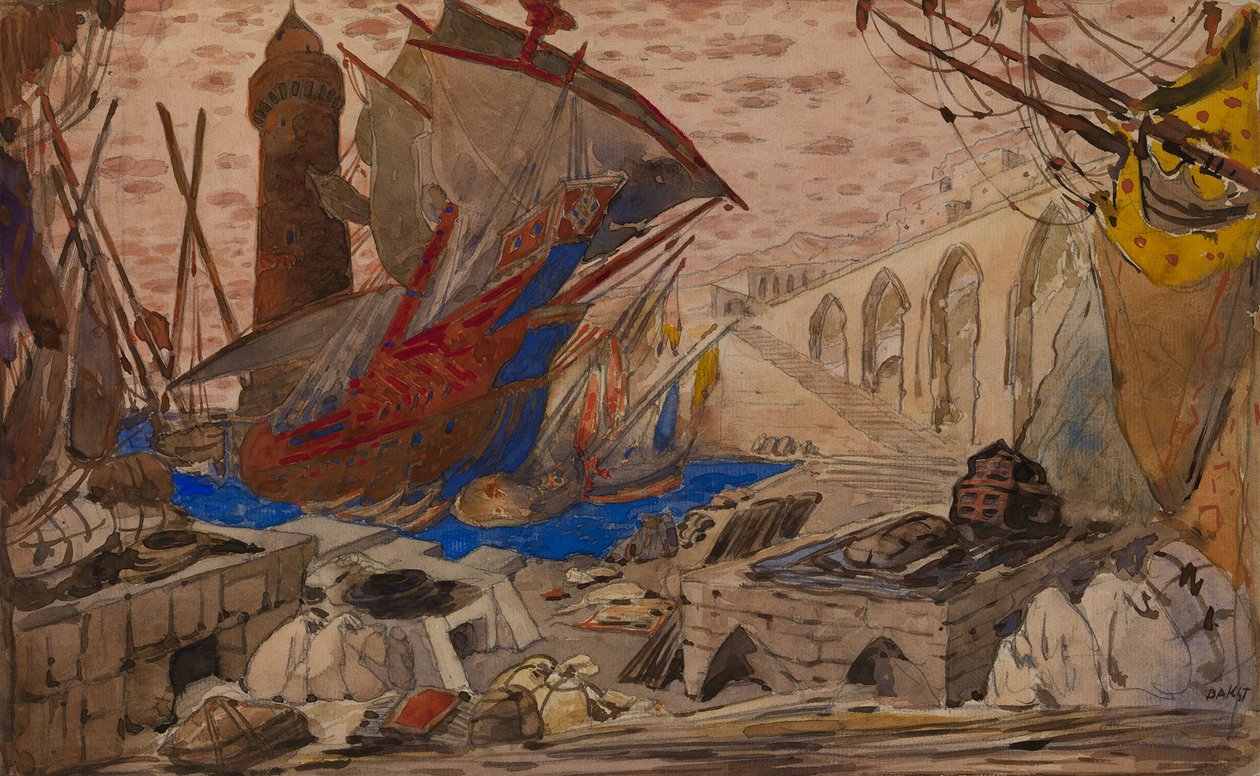 Scenografia per La Pisanelle ou la mort parfumée di Gabriele d