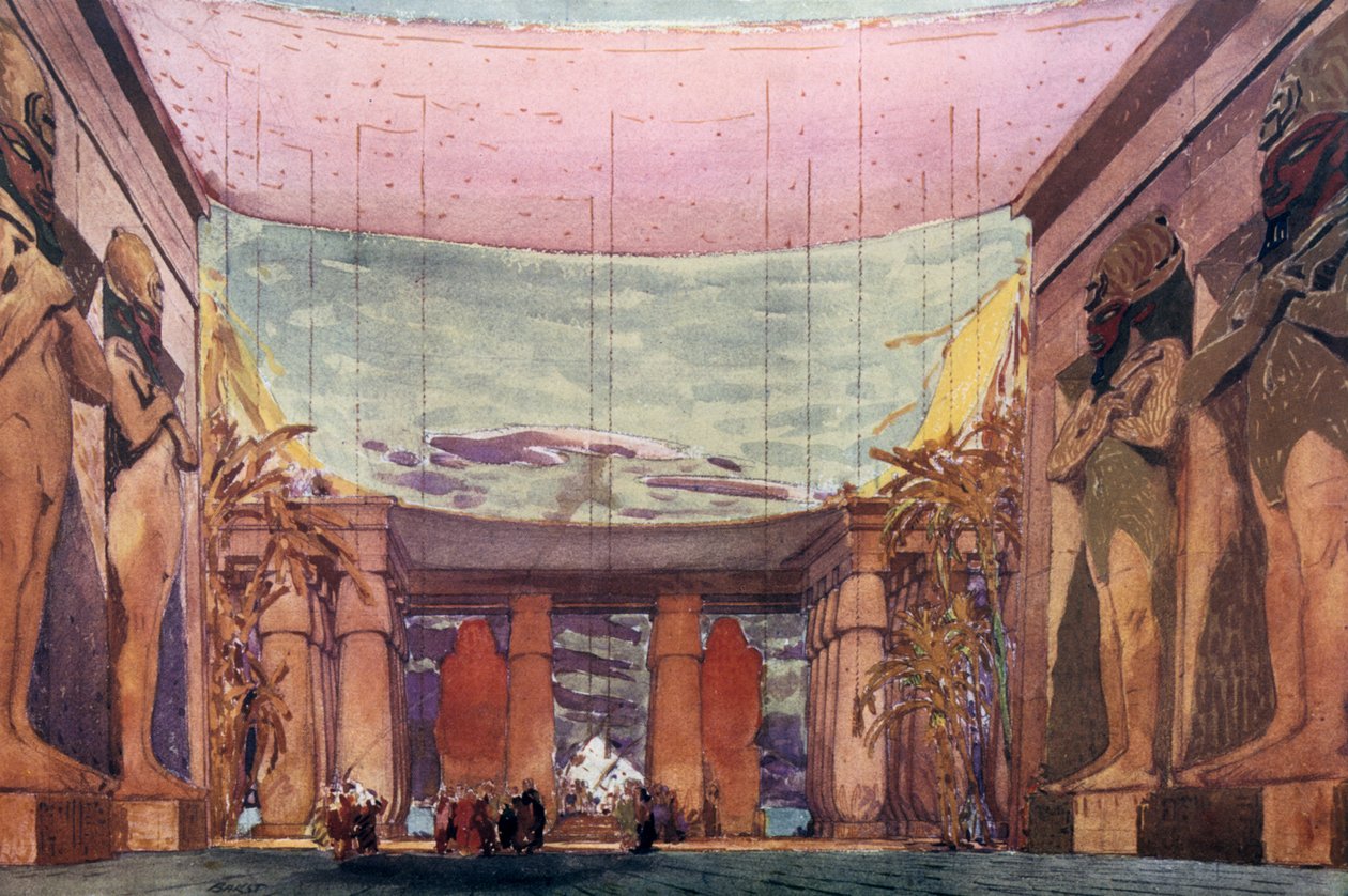 Scenografia per una produzione dei Ballets Russes di Cleopatra da Leon Bakst
