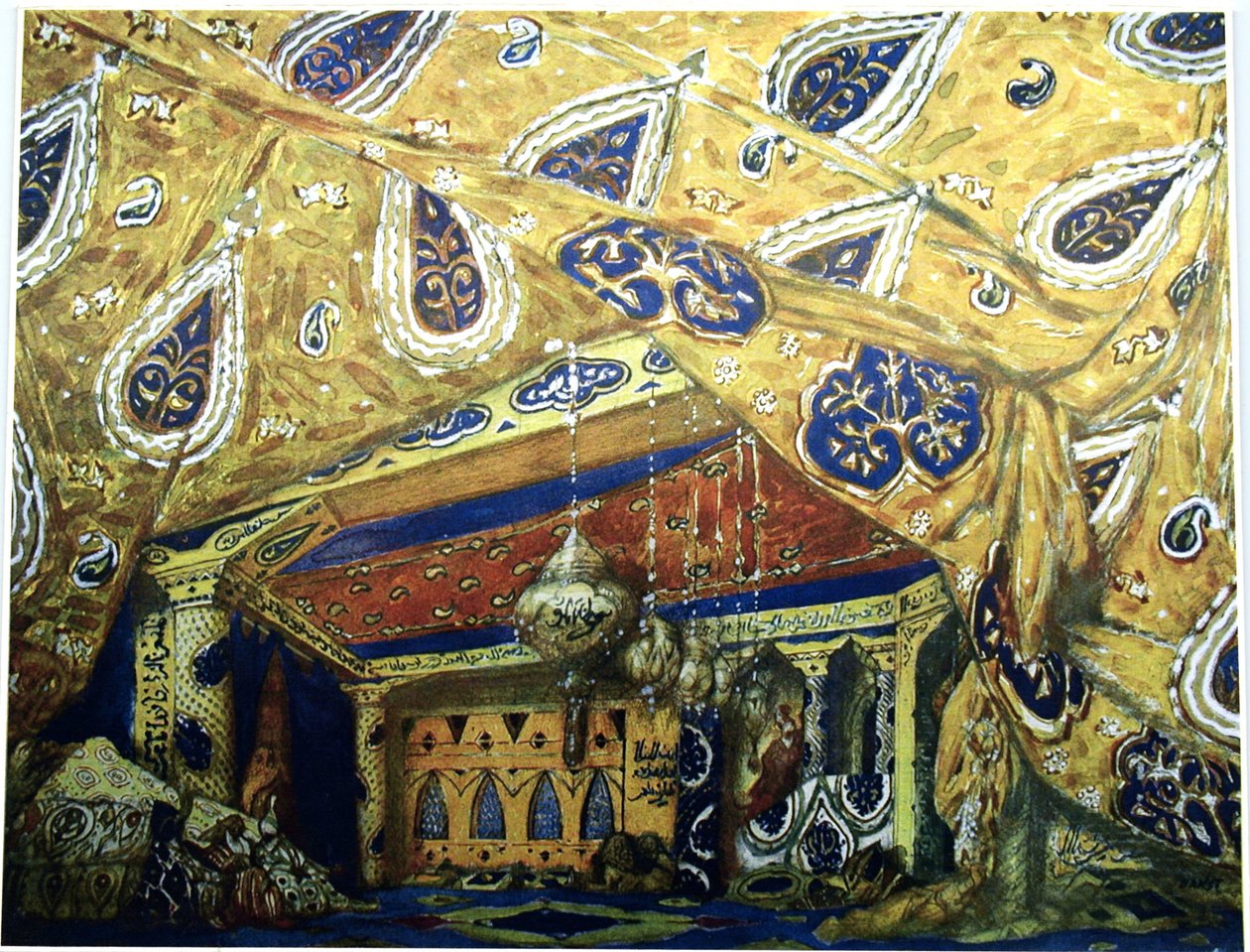 Scenografia per il balletto Sheherazade di N. Rimsky-Korsakov, 1910 da Leon Bakst