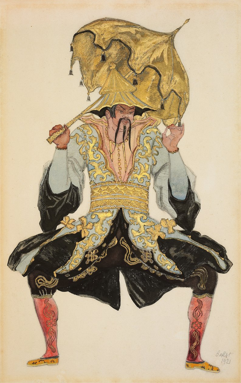 Il mandarino cinese, costume per "La bella addormentata", 1921 da Leon Bakst