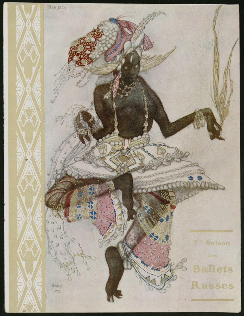 Pagina del titolo del programma souvenir per i Ballets Russes da Leon Bakst