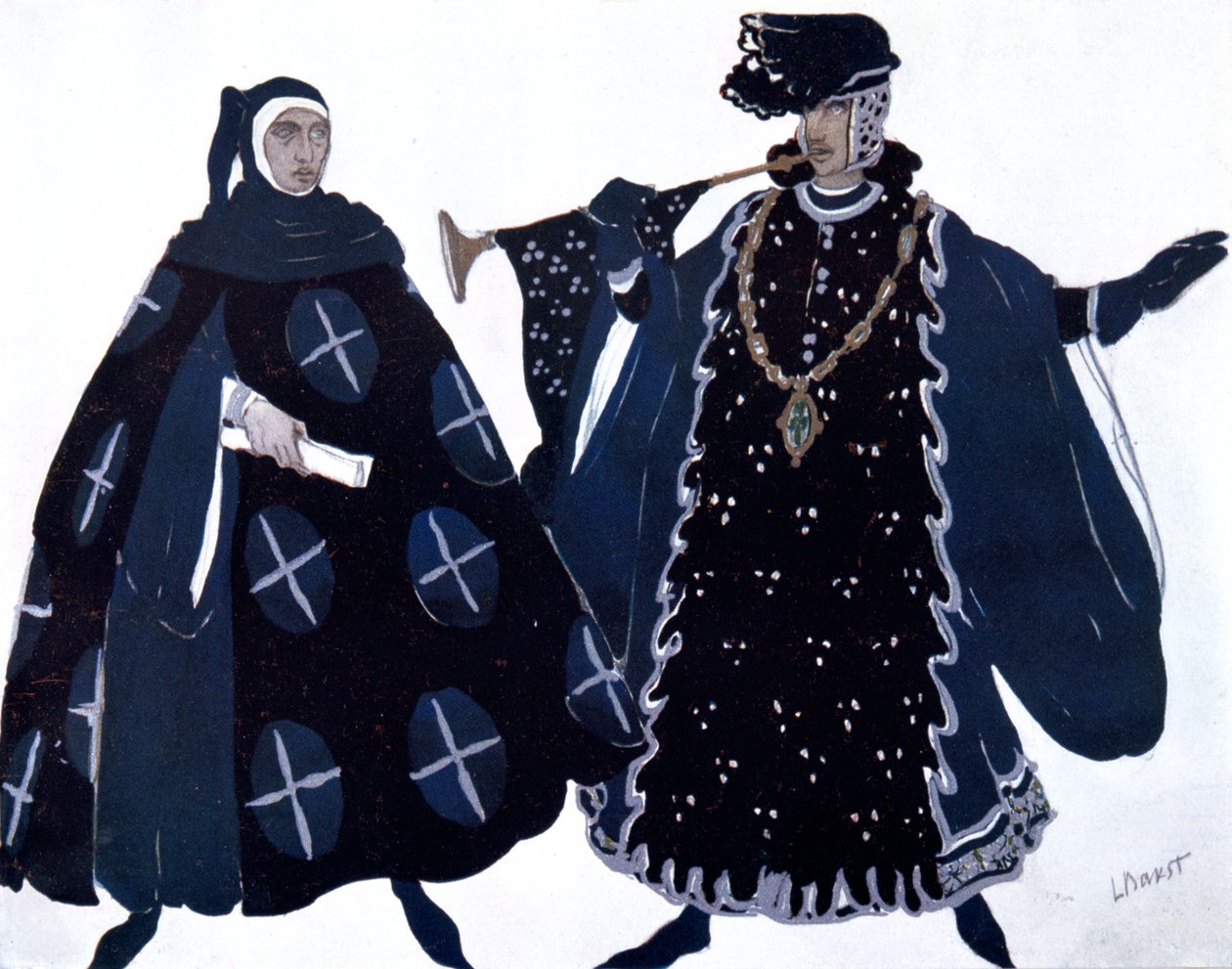 Due araldi, costume per balletto da Leon Bakst