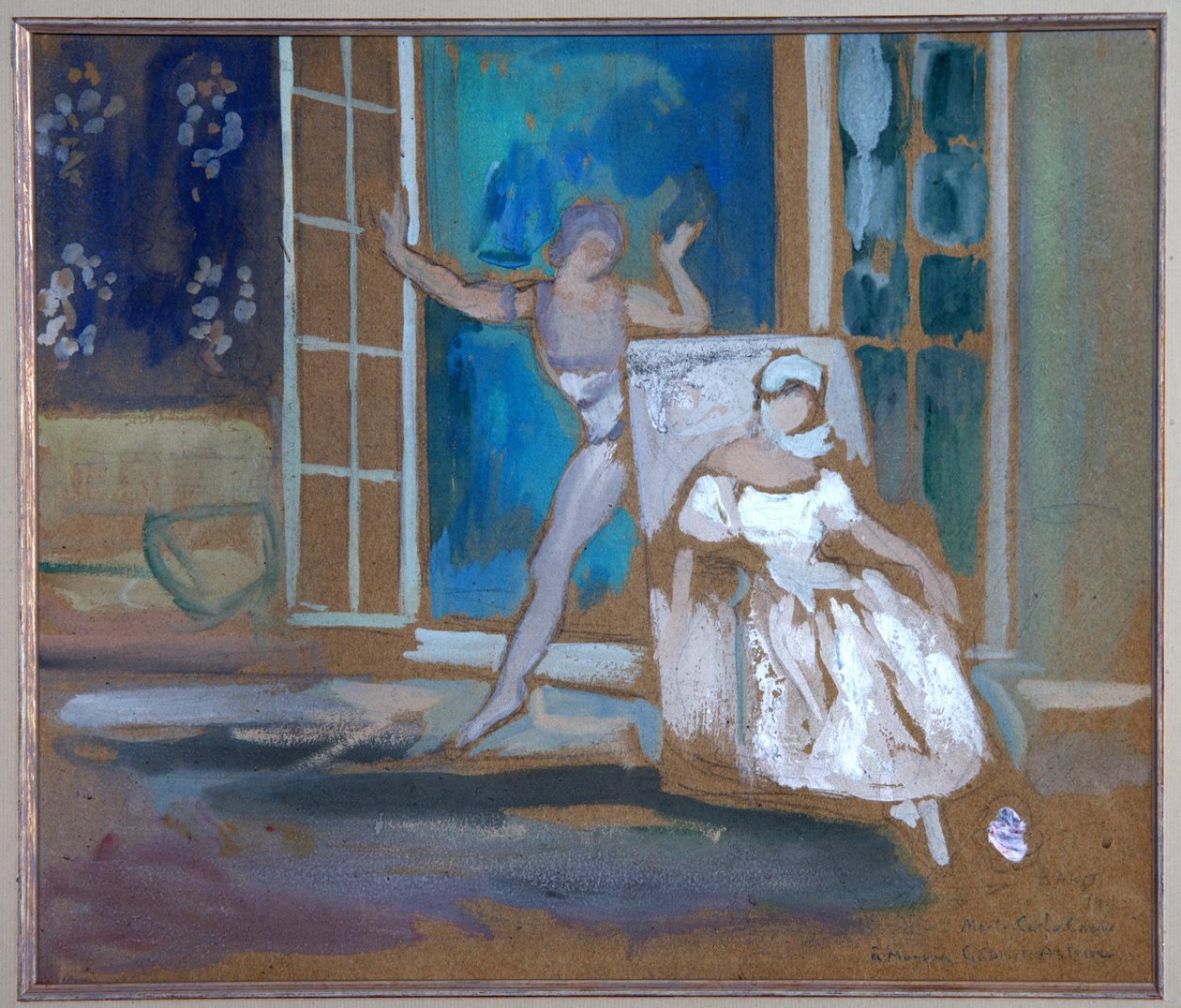 Vaslav Nijinski (1889-1950) e Tamara Karsavina (1885-1978) nel balletto "Le spectre de la rose" da Leon Bakst