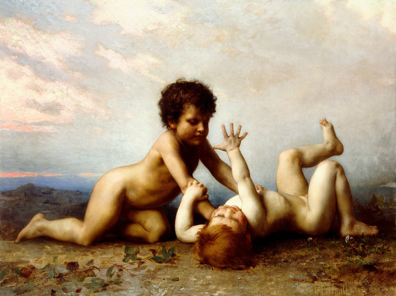 Ragazzi che combattono, 1889 da Leon Bazile Perrault