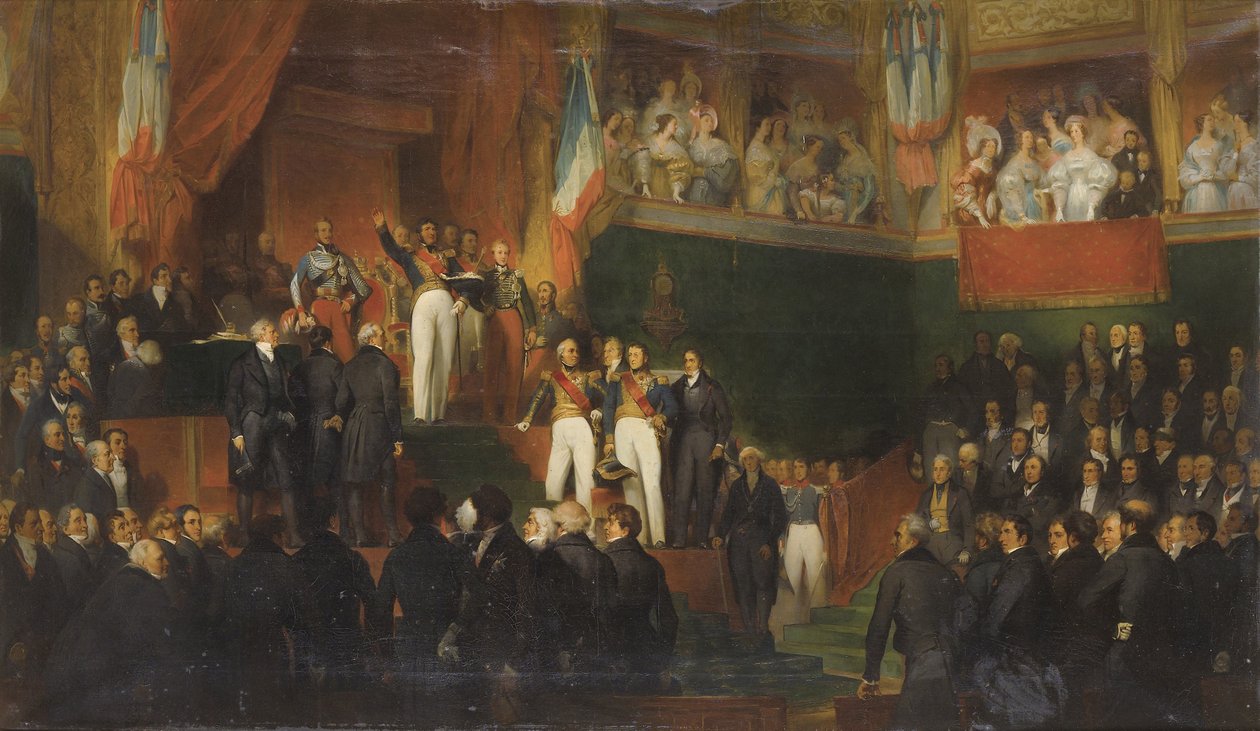 Luigi Filippo I giura come re davanti alla Camera dei Deputati, 9 agosto 1830 da Leon Bazile Perrault