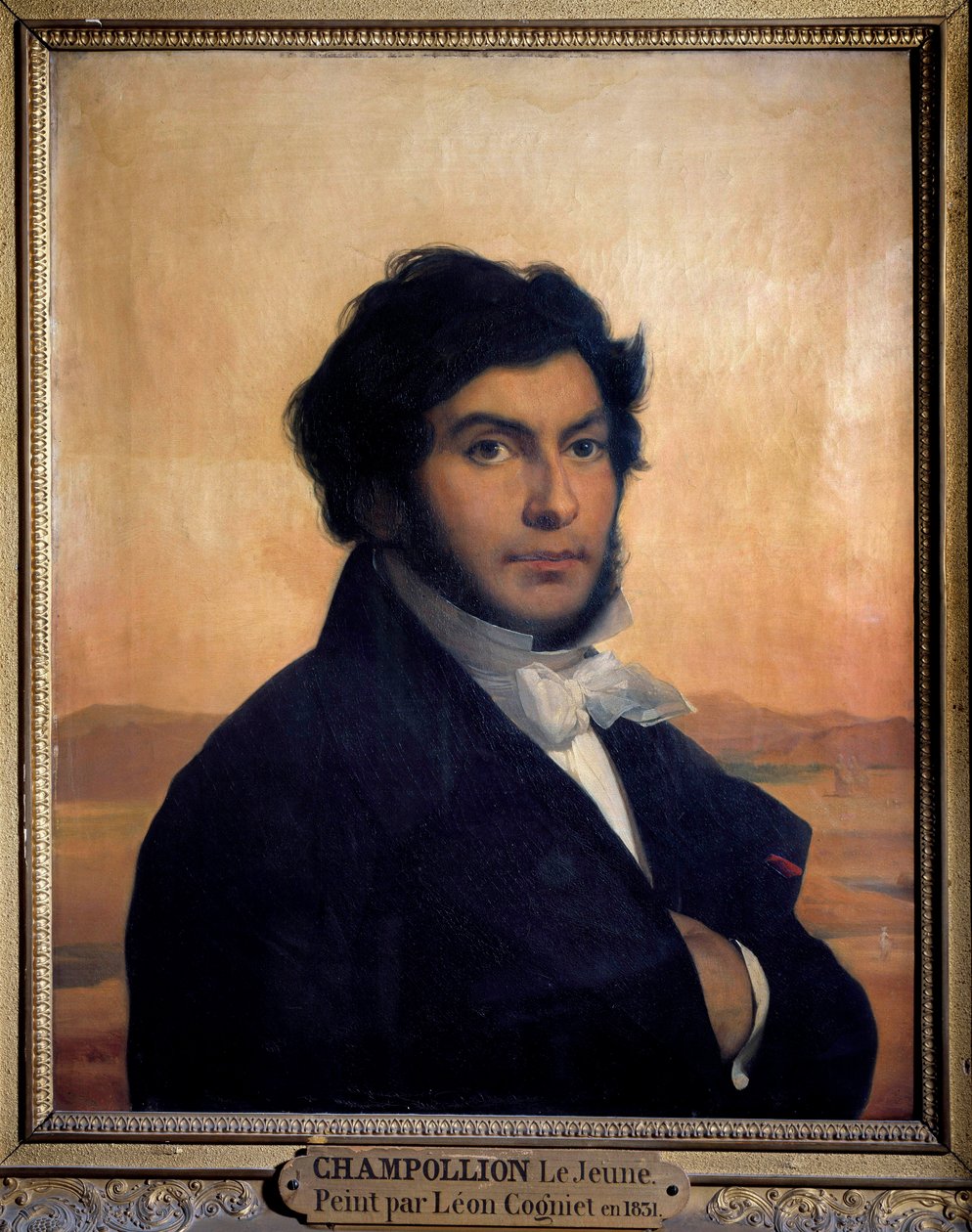 Ritratto di Jean-François Champollion (1790-1832), egittologo francese, decifratore dei geroglifici da Léon Cogniet
