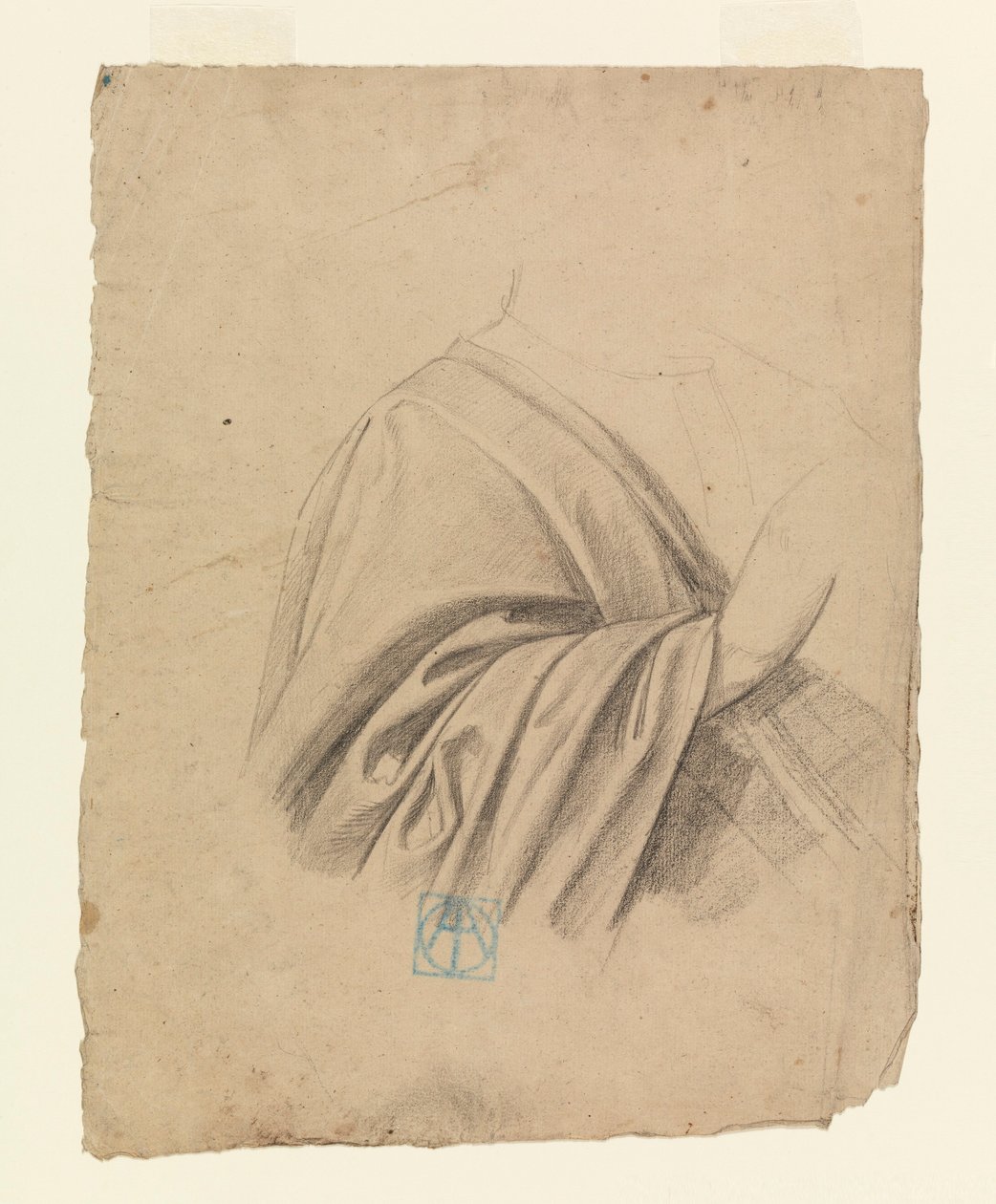 Disegno, studio di panneggio, 1886-92 da Leon Dabo