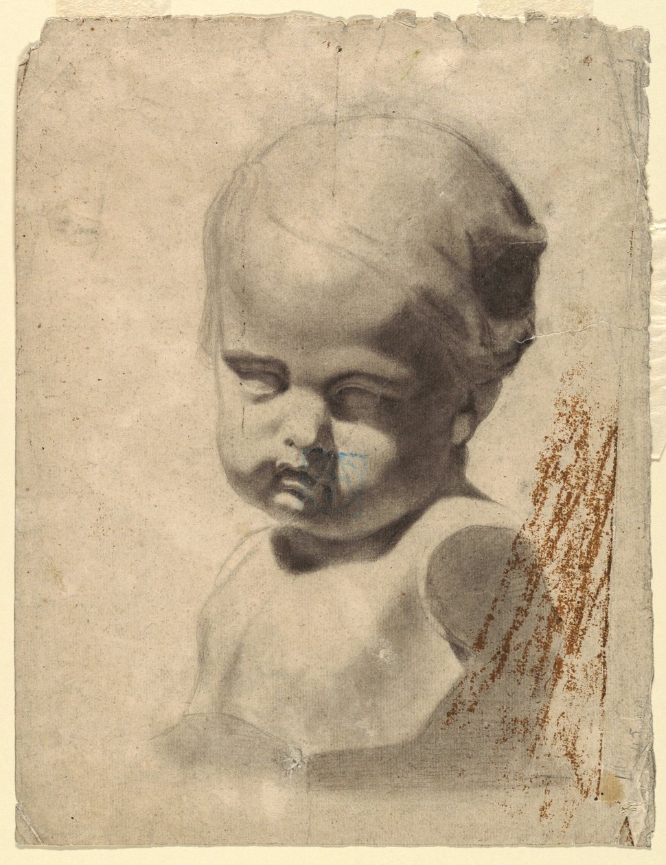 Disegno, Studio di un busto di bambino (da un calco in gesso), 1881-92 da Leon Dabo