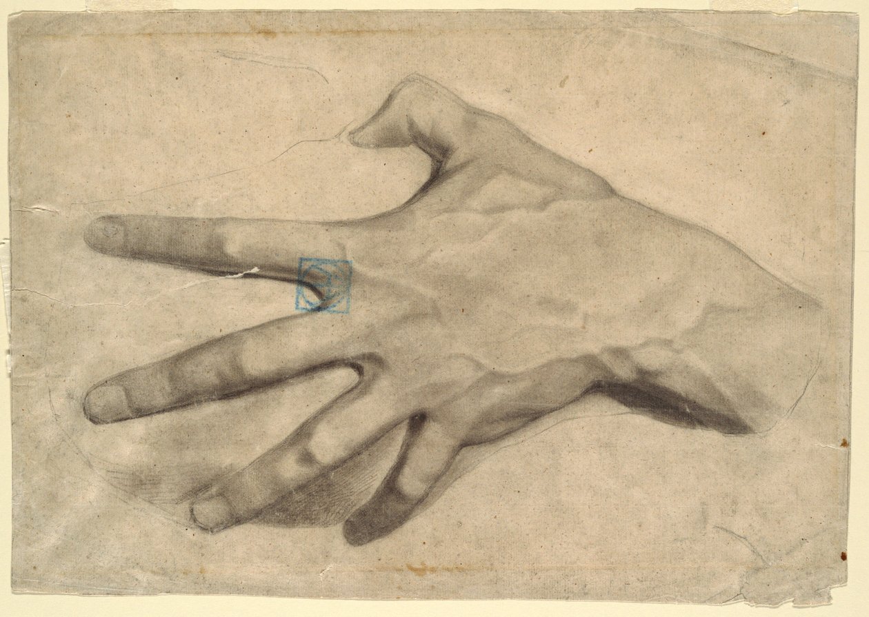 Disegno, studio di una mano, 1881-92 da Leon Dabo