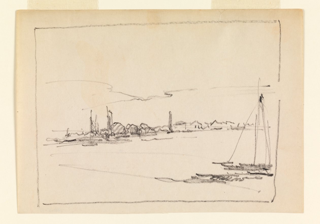 Paesaggio con barca a vela da Leon Dabo