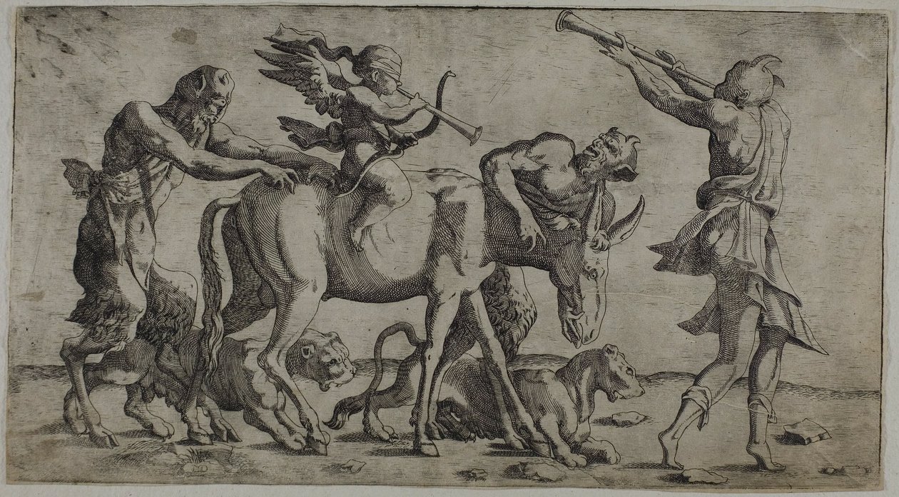Cupido con occhi bendati da Leon Davent