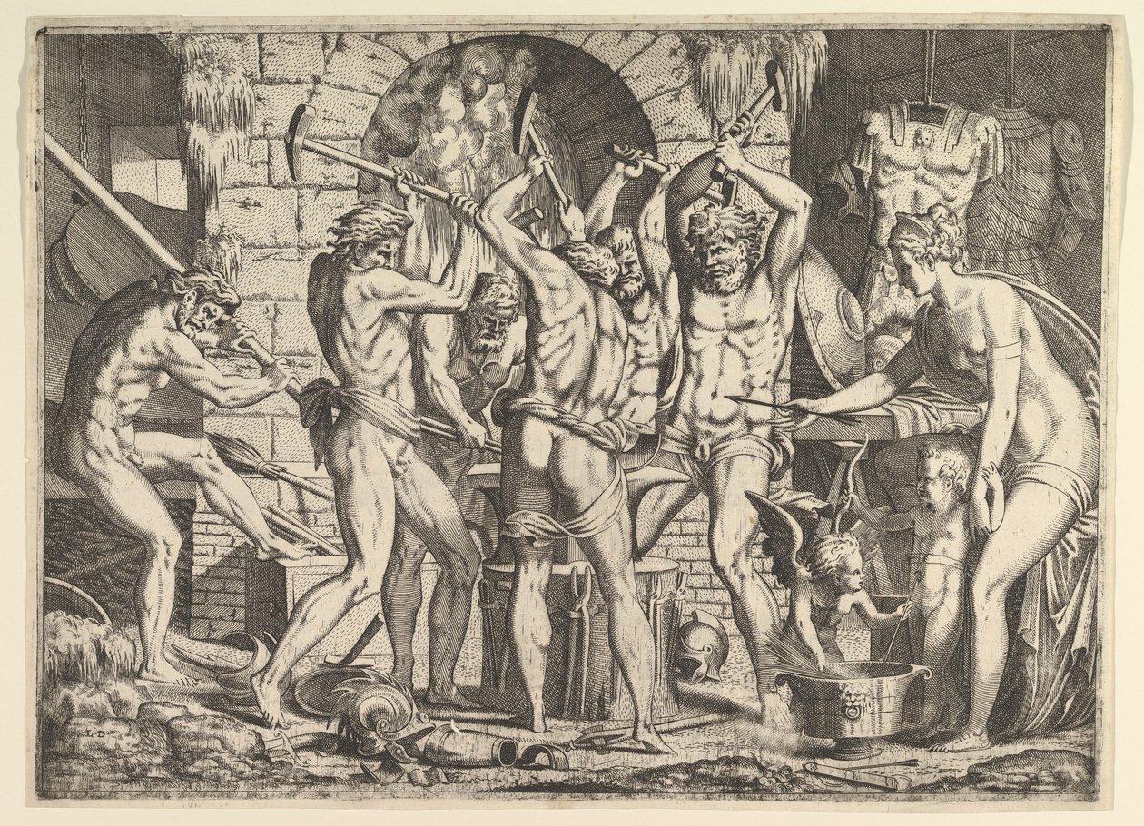 Venere nella fucina di Vulcano, 1546-47 da Leon Davent