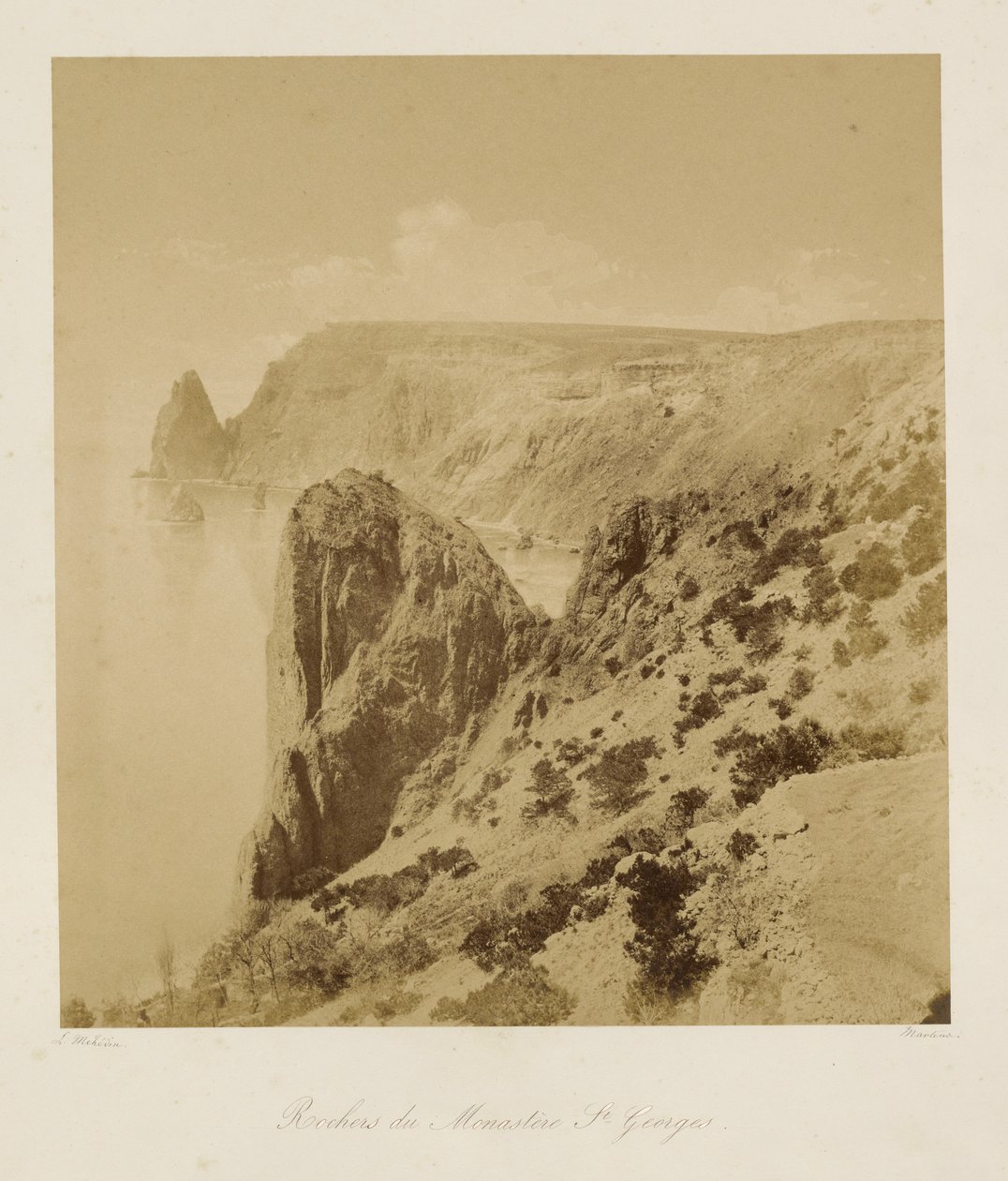 Le falesie del monastero di San Giorgio (Rochers du Monastere St. Georges) da Leon Eugéne Méhédin