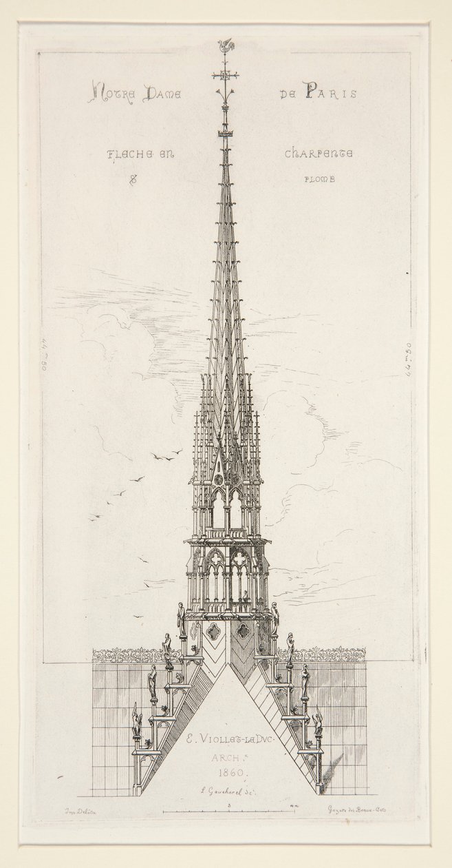Notre Dame de Paris: Guglia in legno e piombo da Leon Gaucherel