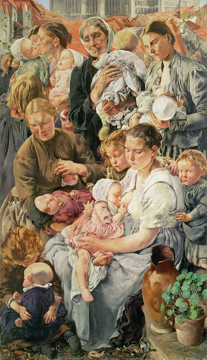 Le Donne, pannello destro da Le Età del Lavoratore, 1895 da Leon Henri Marie Frederic
