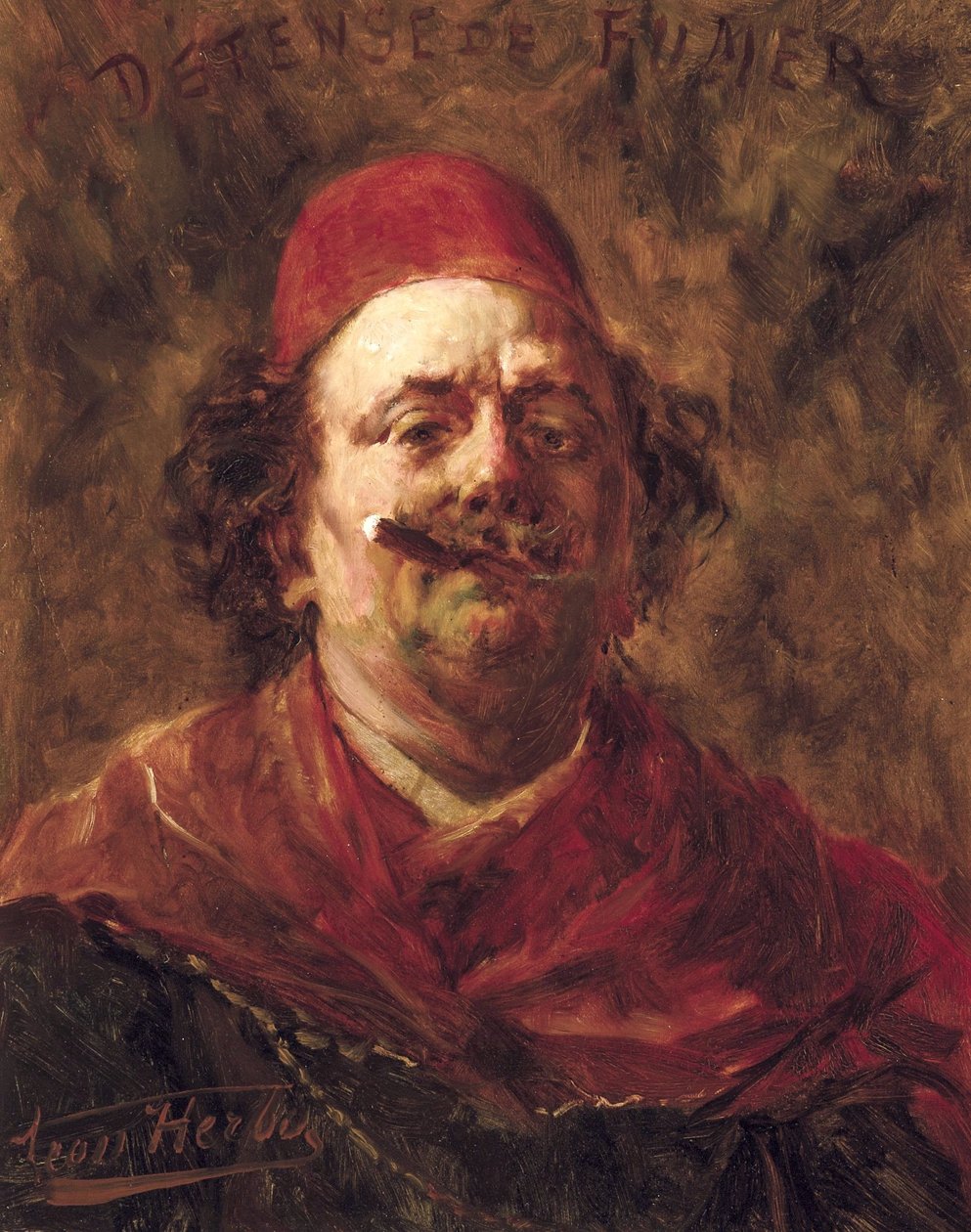 Vietato fumare (Autoritratto con fez da Leon Herbo
