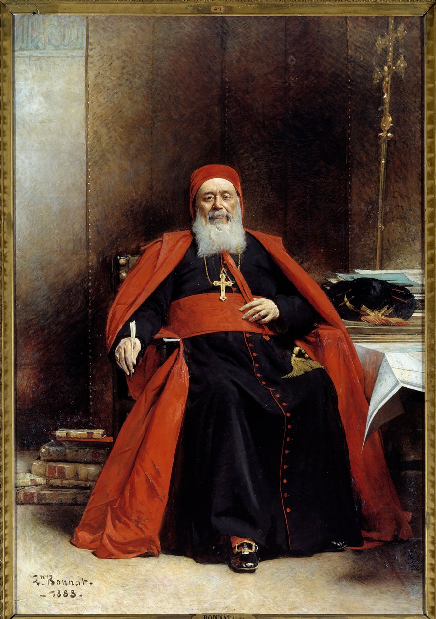 Ritratto a figura intera di Charles Lavigerie (1825-1892) Arcivescovo di Algeri, Cardinale Primate d