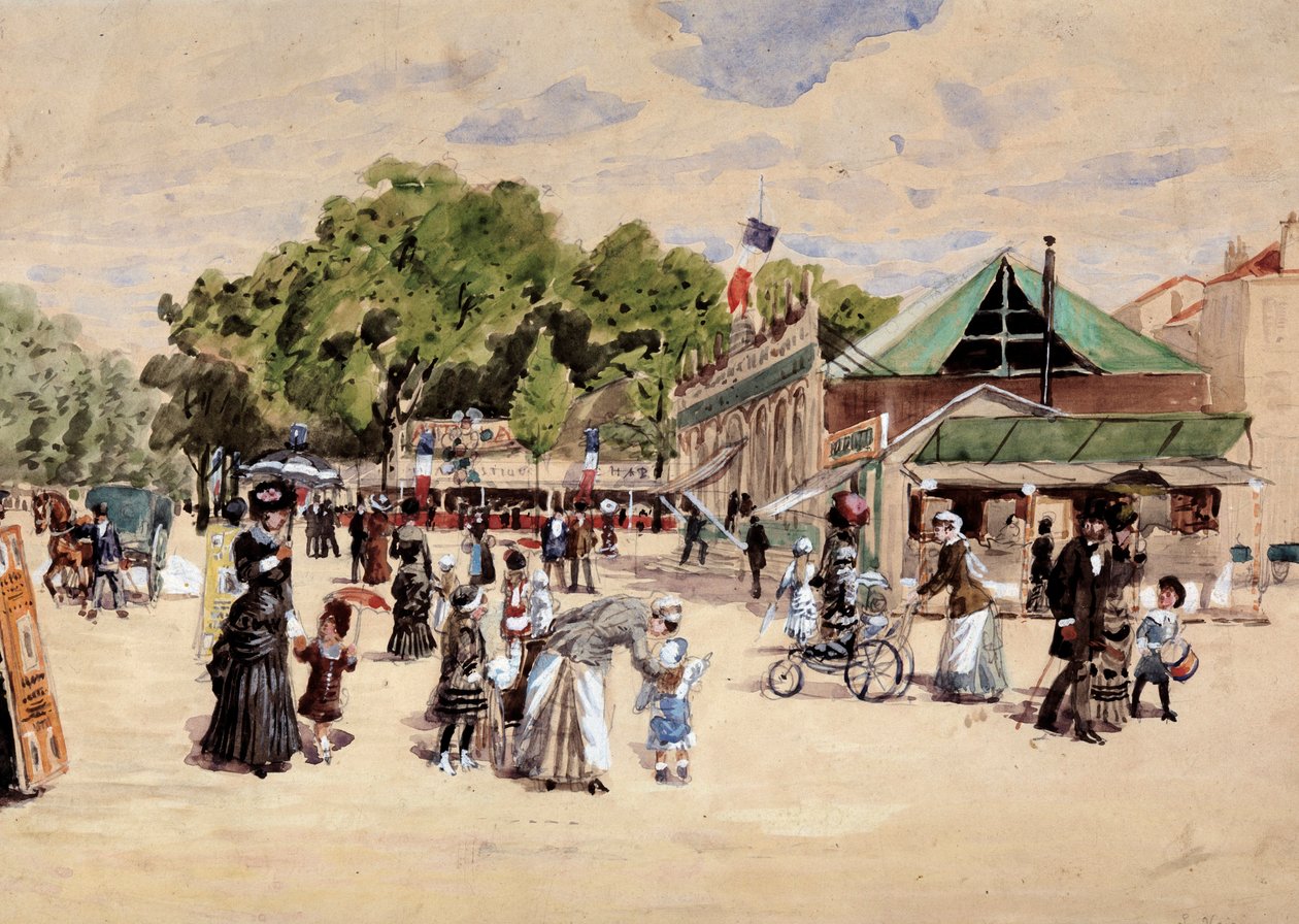 La passeggiata alla fiera da Leon Joseph Voirin