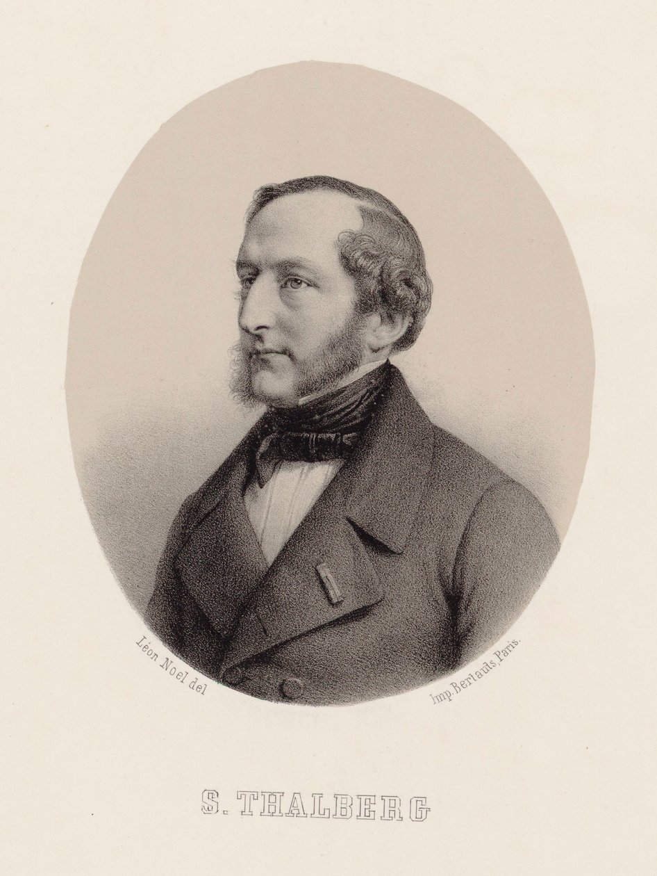 Ritratto del pianista e compositore Sigismund Thalberg da Leon Noel