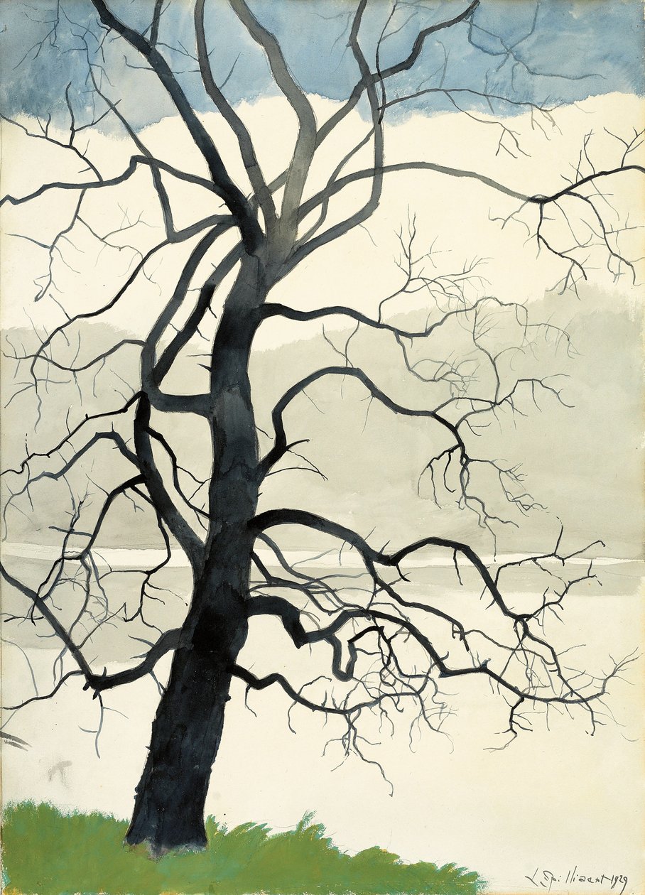 Albero Solitario al Bordo dello Stagno da Leon Spilliaert
