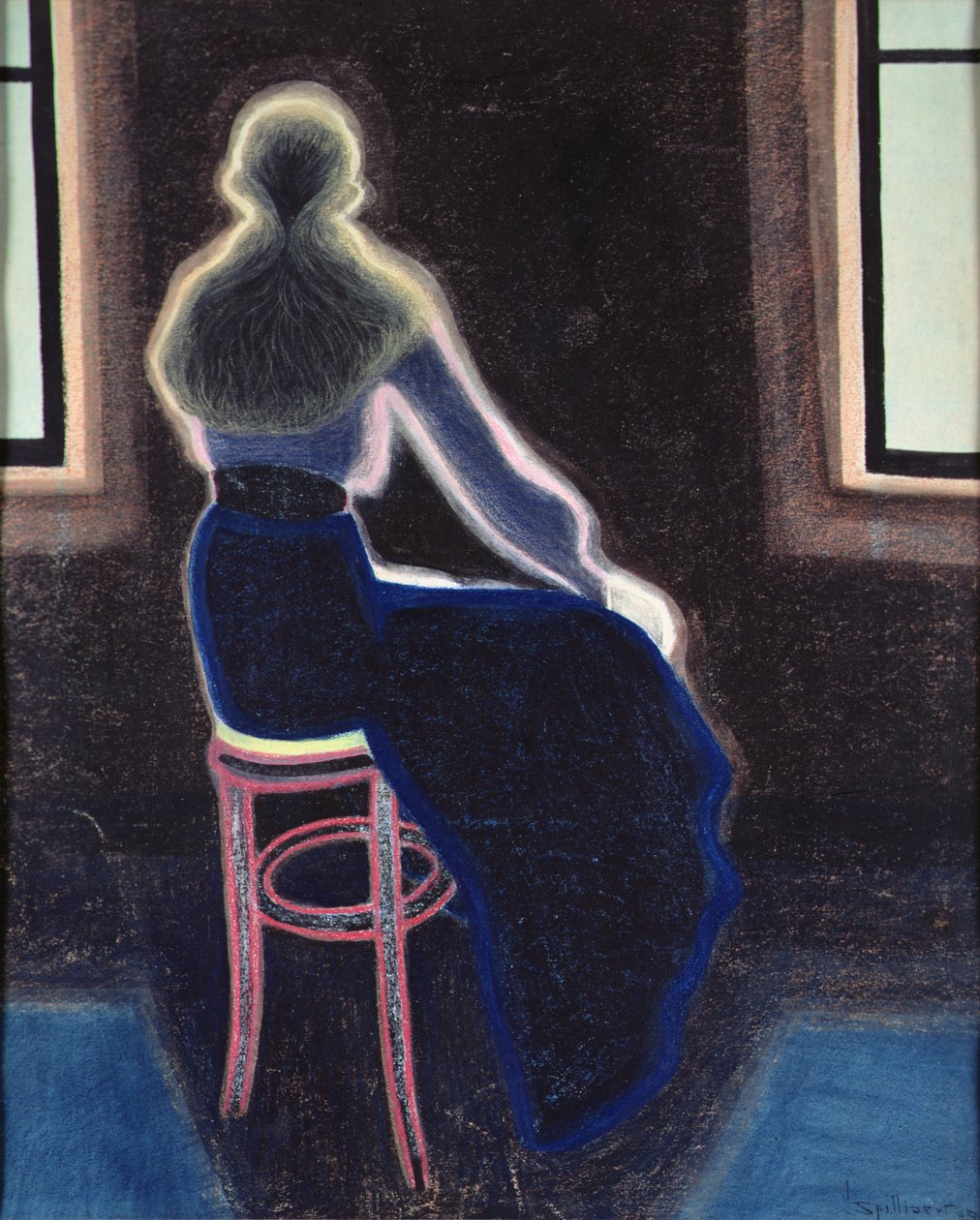 Giovane donna su uno sgabello da Leon Spilliaert