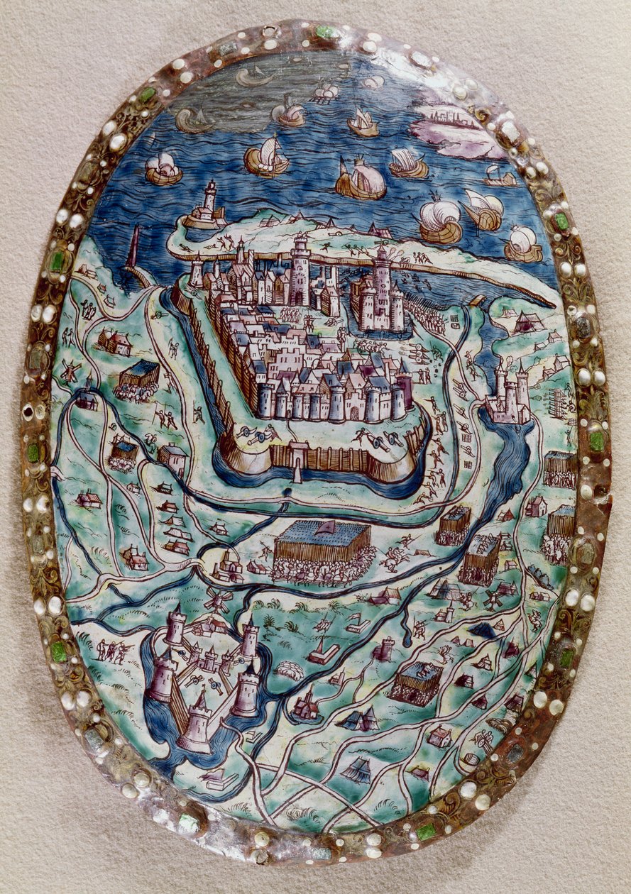La cattura di Calais da parte dei francesi nel 1558 da Leonard Limosin