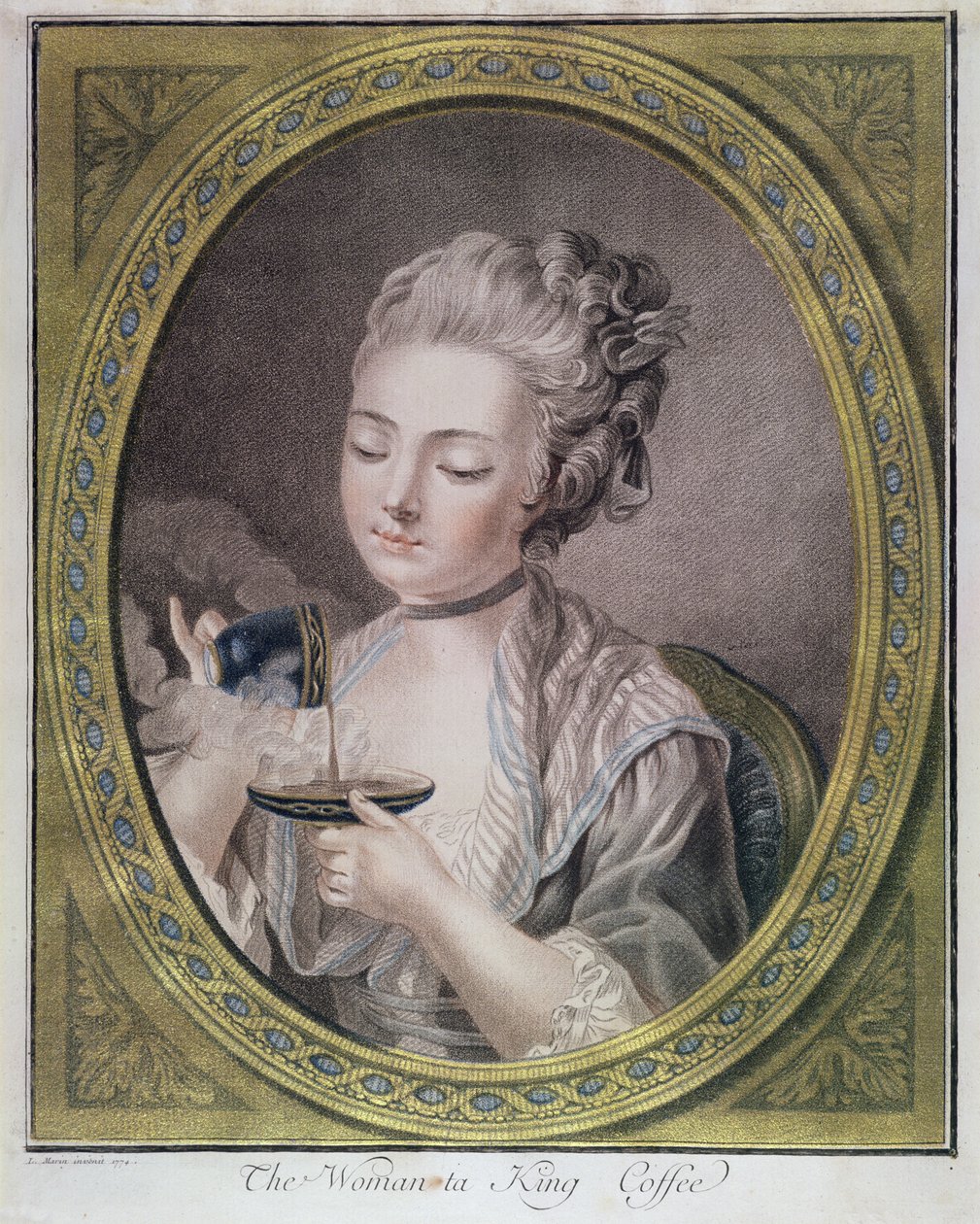 La donna che prende il caffè, c.1774 da Leonardo Marini