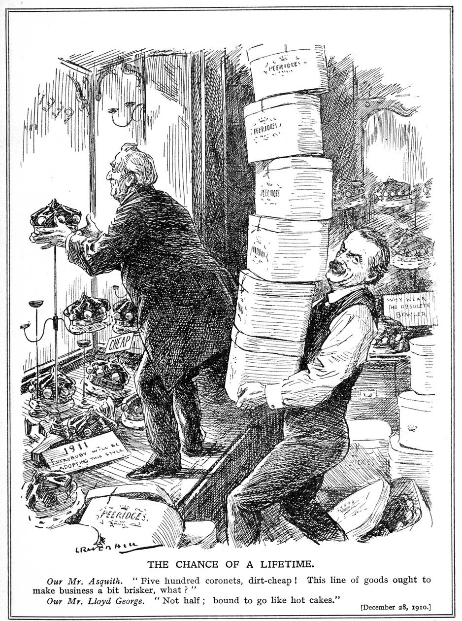 Asquith e Lloyd George preparano la creazione di 500 pari aggiuntivi per superare l