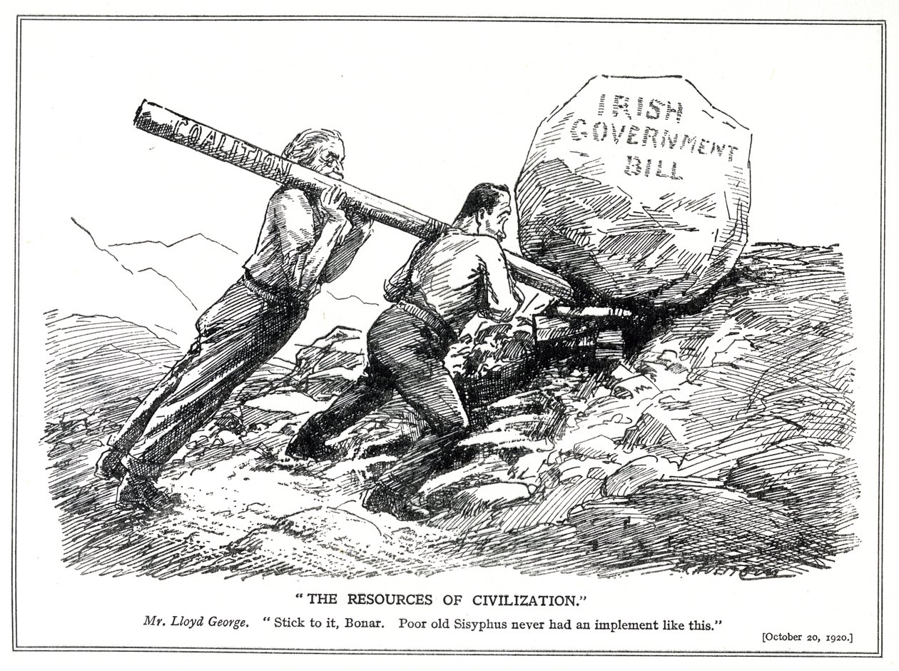 Lloyd George e Bonar Law cercano di risolvere la questione irlandese con l