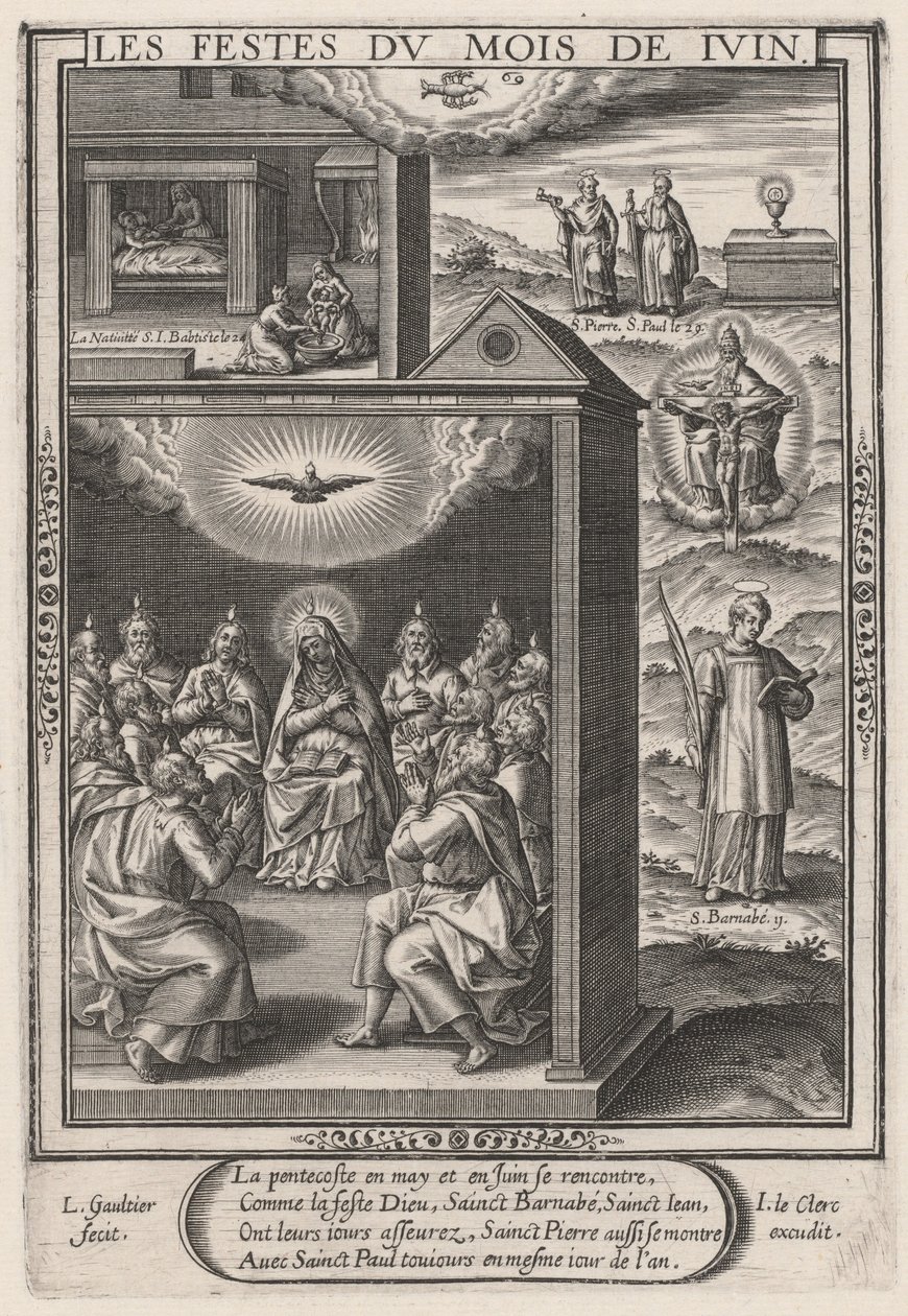Le Feste del mese di giugno (Pentecoste) da Leonard Gaultier