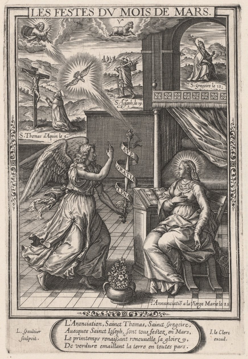Les Festes du mois de Mars (Annunciazione) da Leonard Gaultier