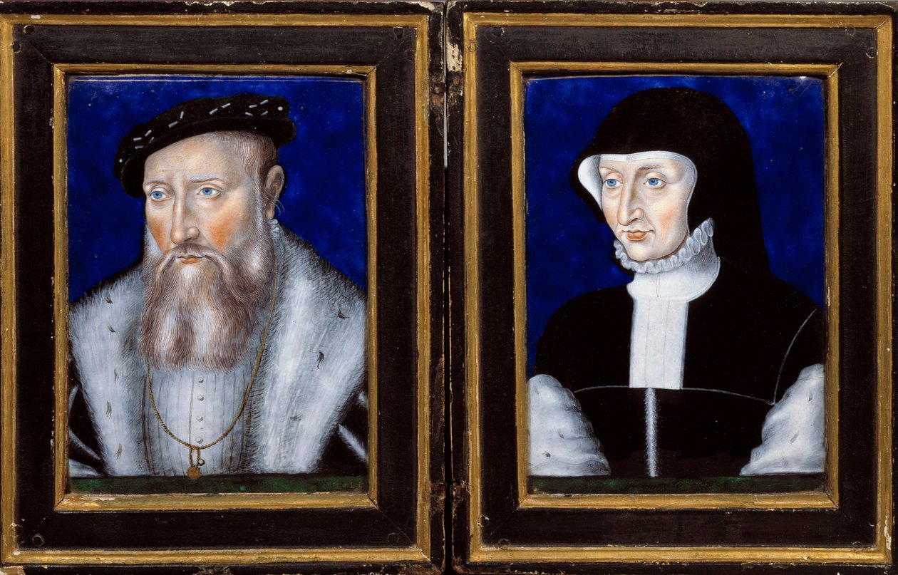 Ritratto di Claude de Lorraine (1496-1550), Duca di Guisa e Antoinette di Bourbon Vendome (1494-1583), sua moglie da Leonard Limosin