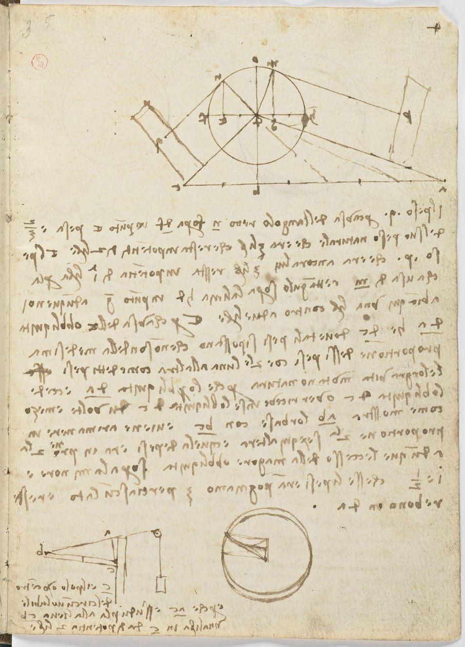 Codice del volo degli uccelli, c. 1505-06, manoscritto su carta, cc. 18, foglio 4 recto da Leonardo da Vinci