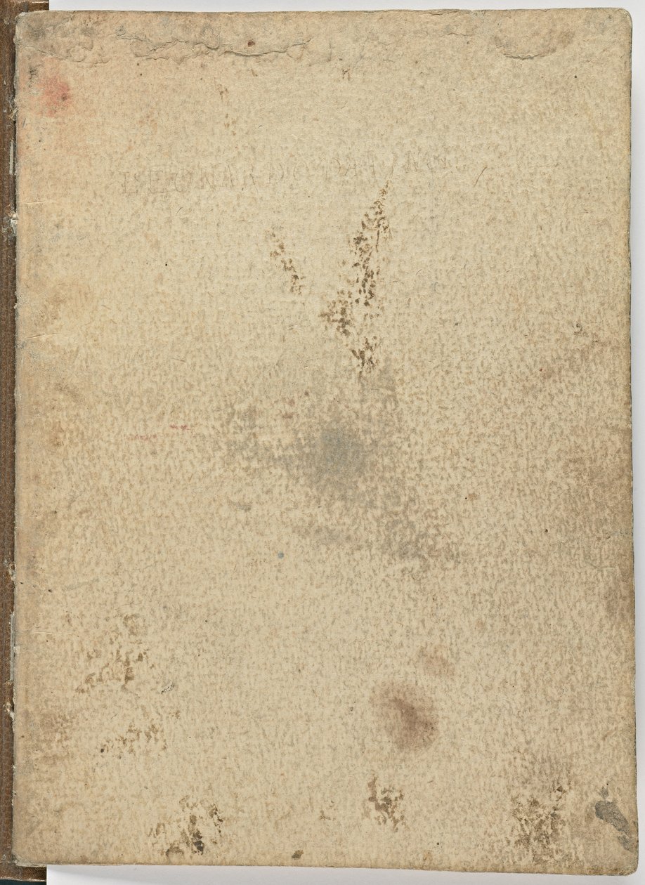 Codice sul volo degli uccelli, c. 1505-06, manoscritto su carta, cc. 18, Copertina I da Leonardo da Vinci