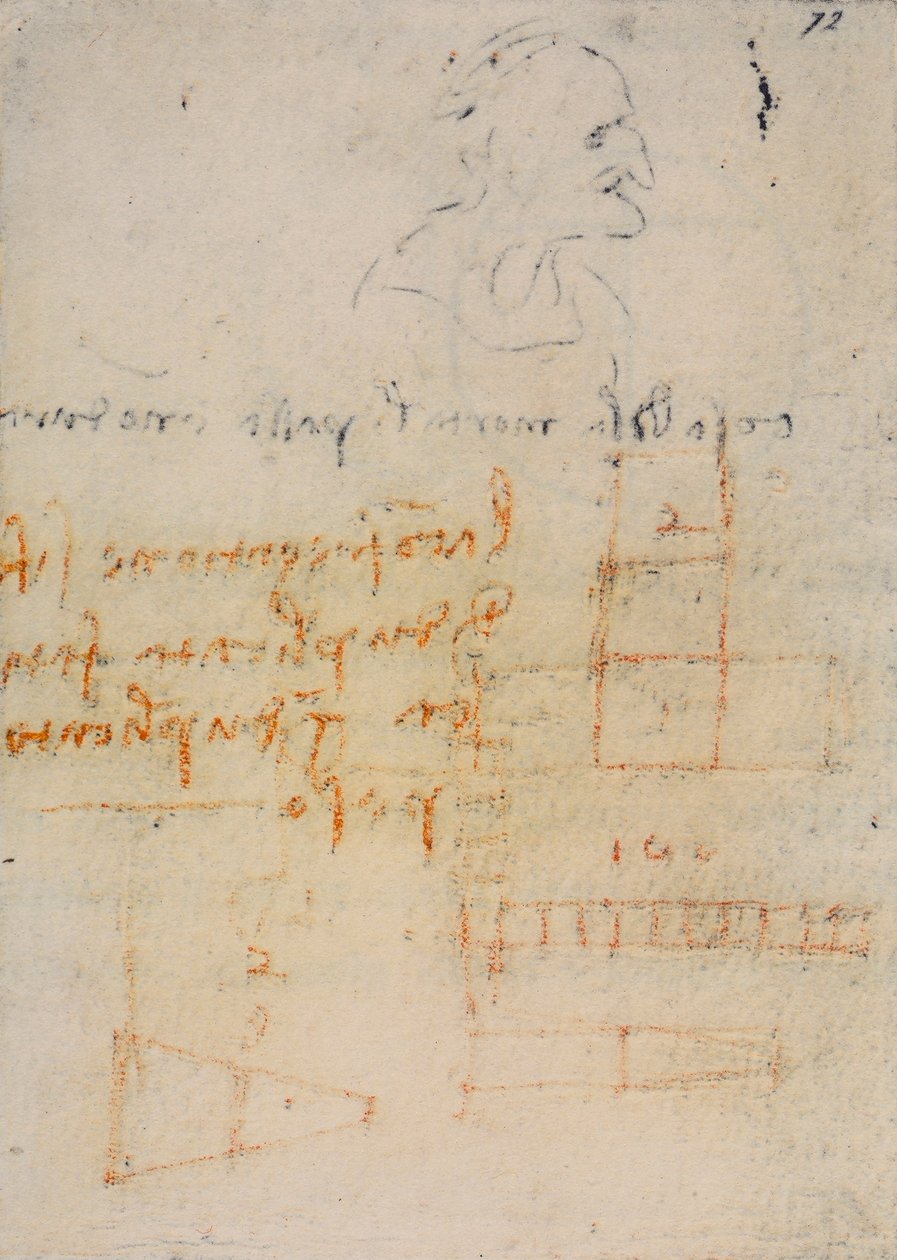 Codice Forster III, f.72r, riflessioni e appunti sulla fisica, c.1490-93 da Leonardo da Vinci