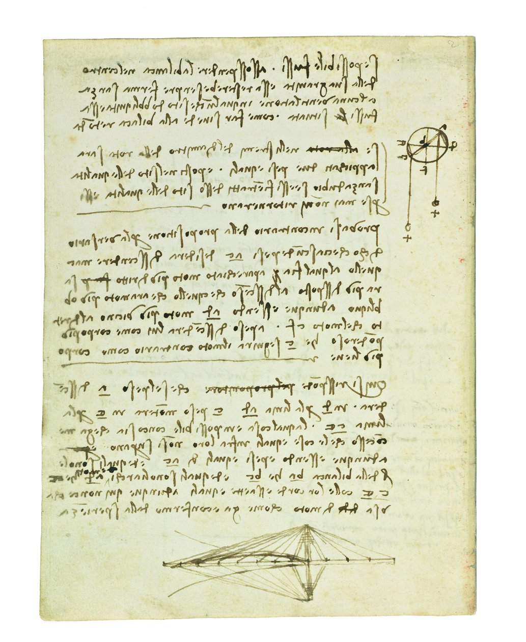 Codice sul volo degli uccelli, Folio 2 verso da Leonardo da Vinci
