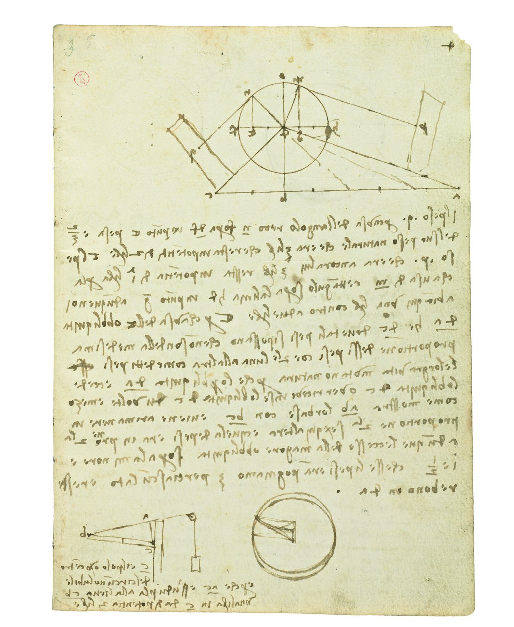 Codice sul volo degli uccelli, Folio 4 recto da Leonardo da Vinci