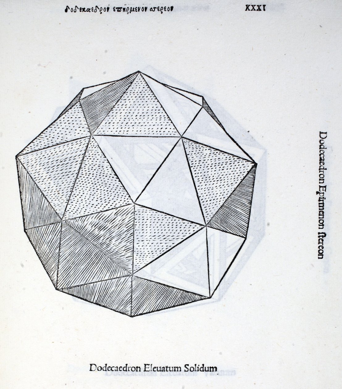 Dodecaedro elevato solido, illustrazione da 