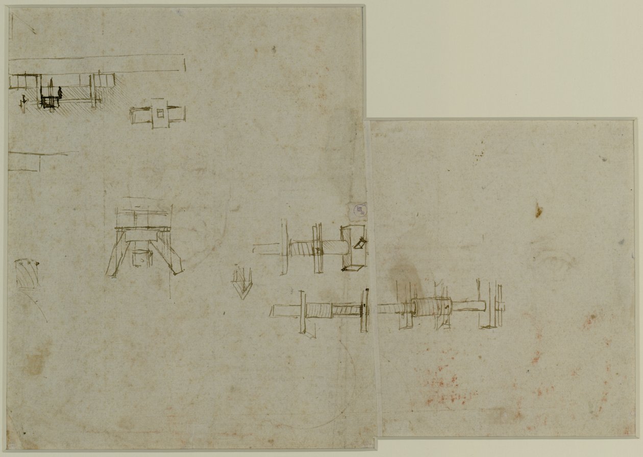 Elementi di una macchina, c. 1489-90 da Leonardo da Vinci