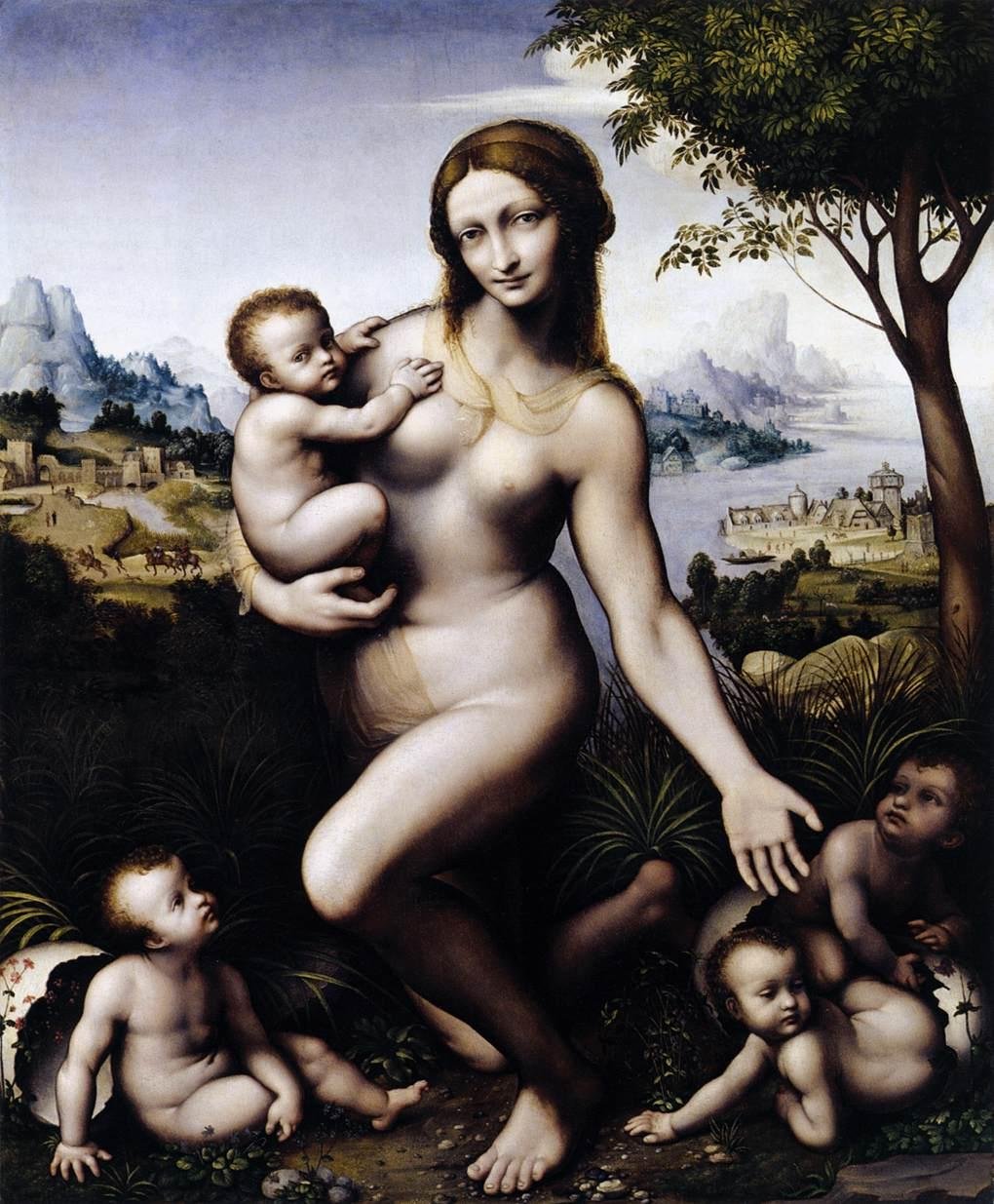 Leda e i suoi figli da Leonardo da Vinci