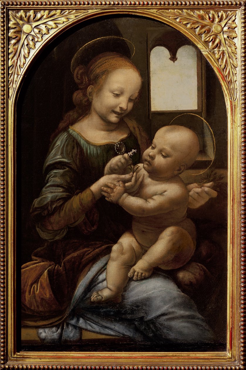 Madonna con un fiore, o Madonna Benois, c.1478 da Leonardo da Vinci