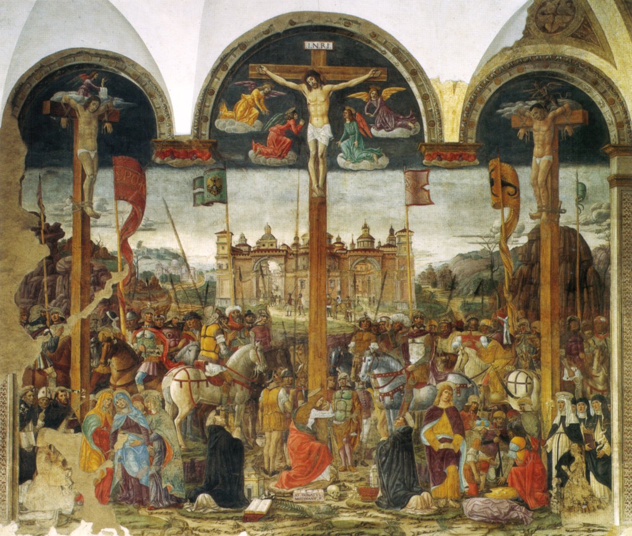 Montorfano, crocifissione da Leonardo da Vinci