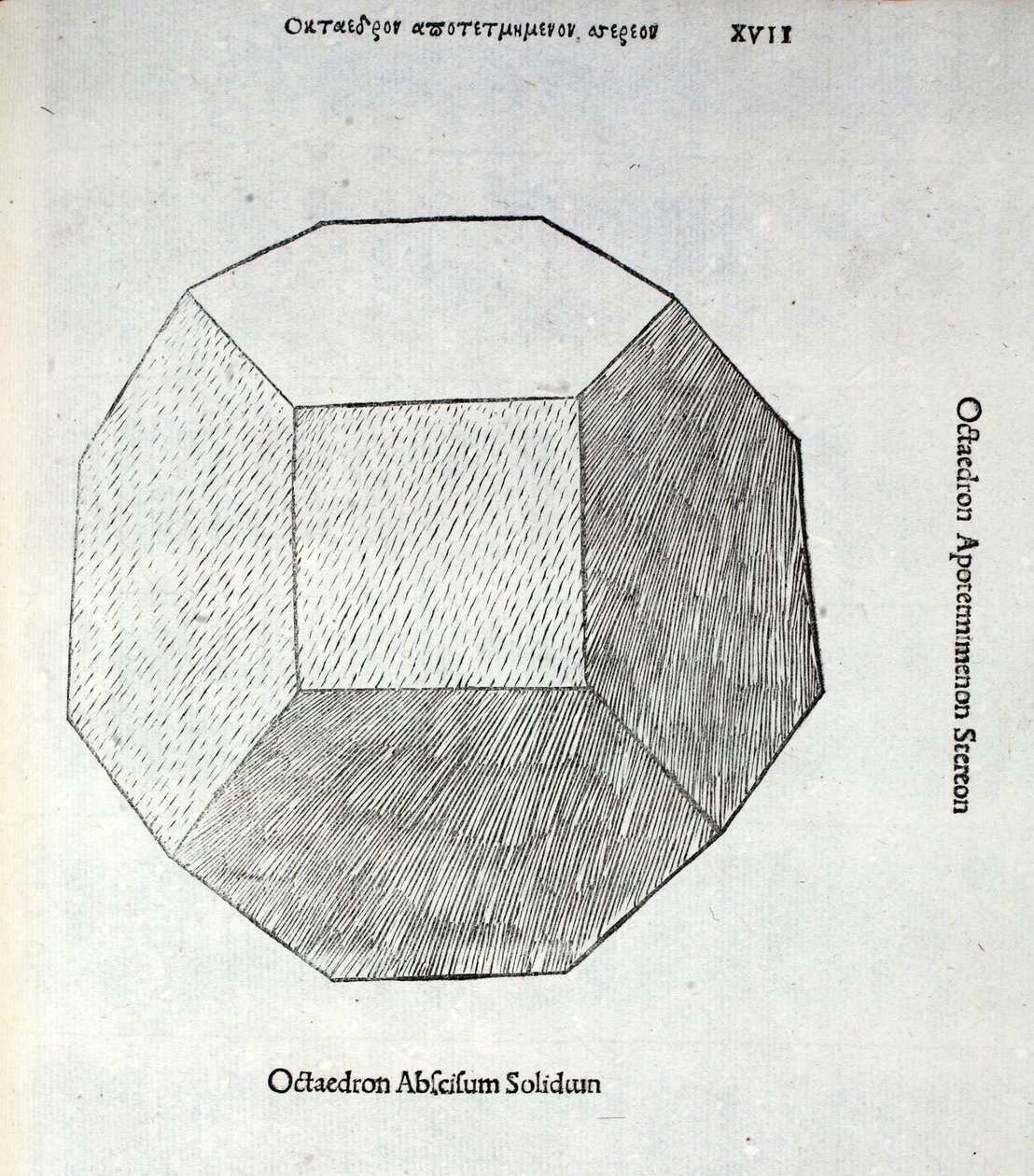 Octocedron abscisum solidum, illustrazione da 