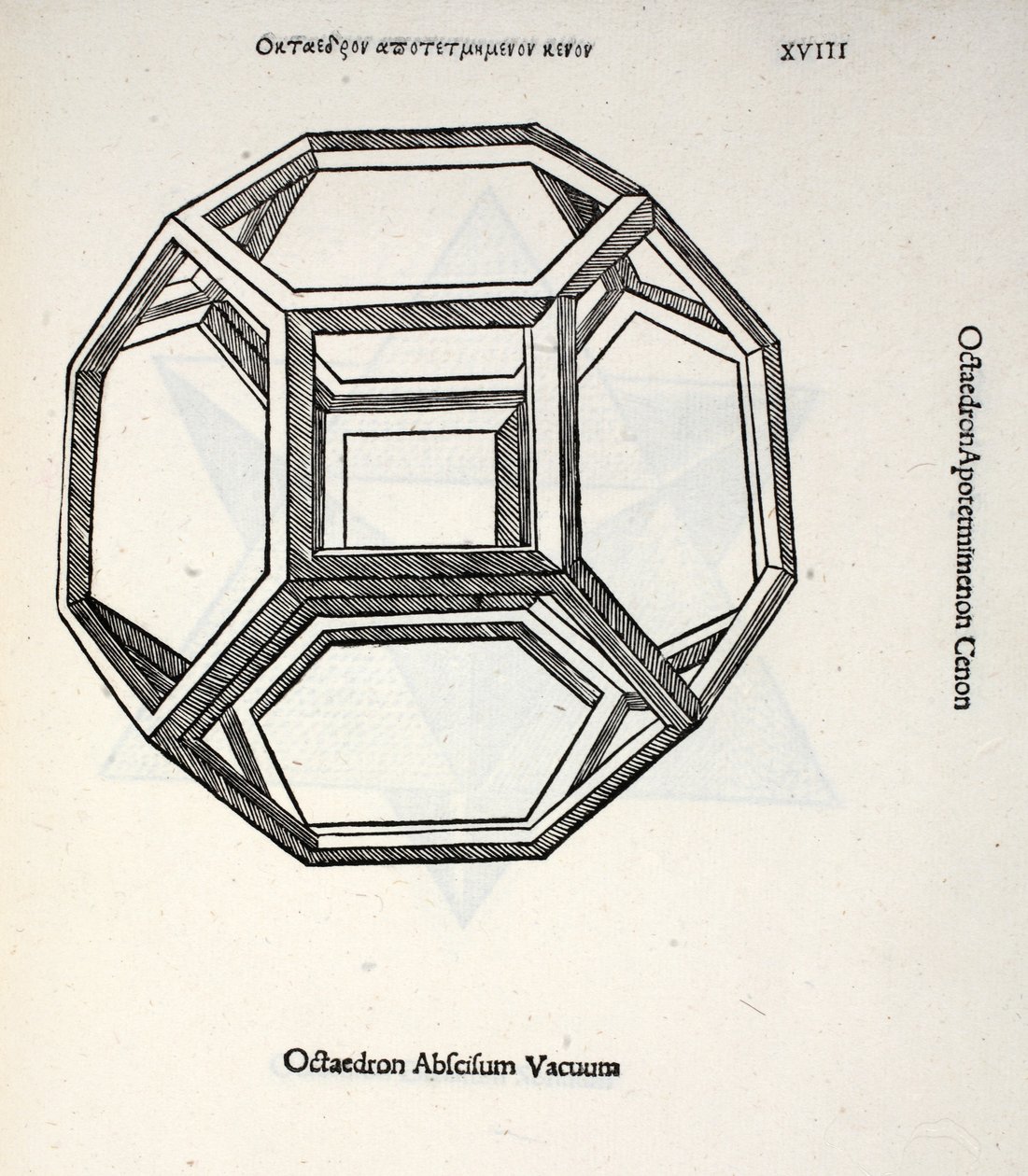 Octocedron abscisum vacuum, illustrazione da 