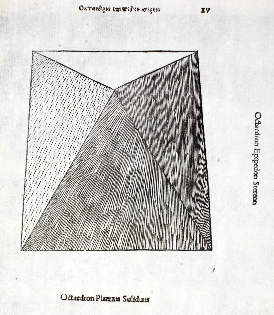 Octocedron planum solidum, illustrazione da 