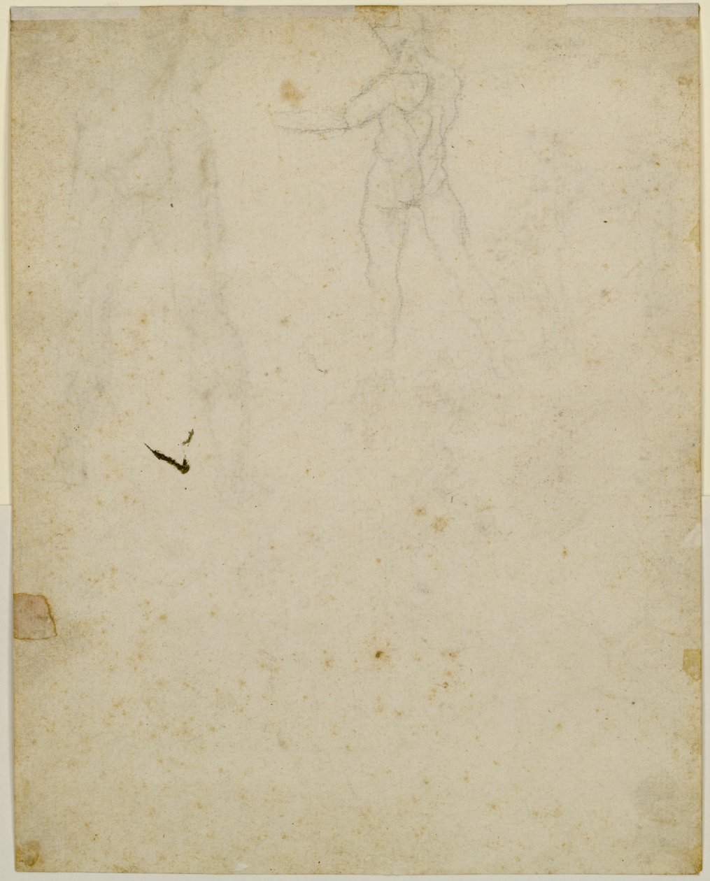 Schizzo della figura centrale sul recto, vista da sinistra da Leonardo da Vinci