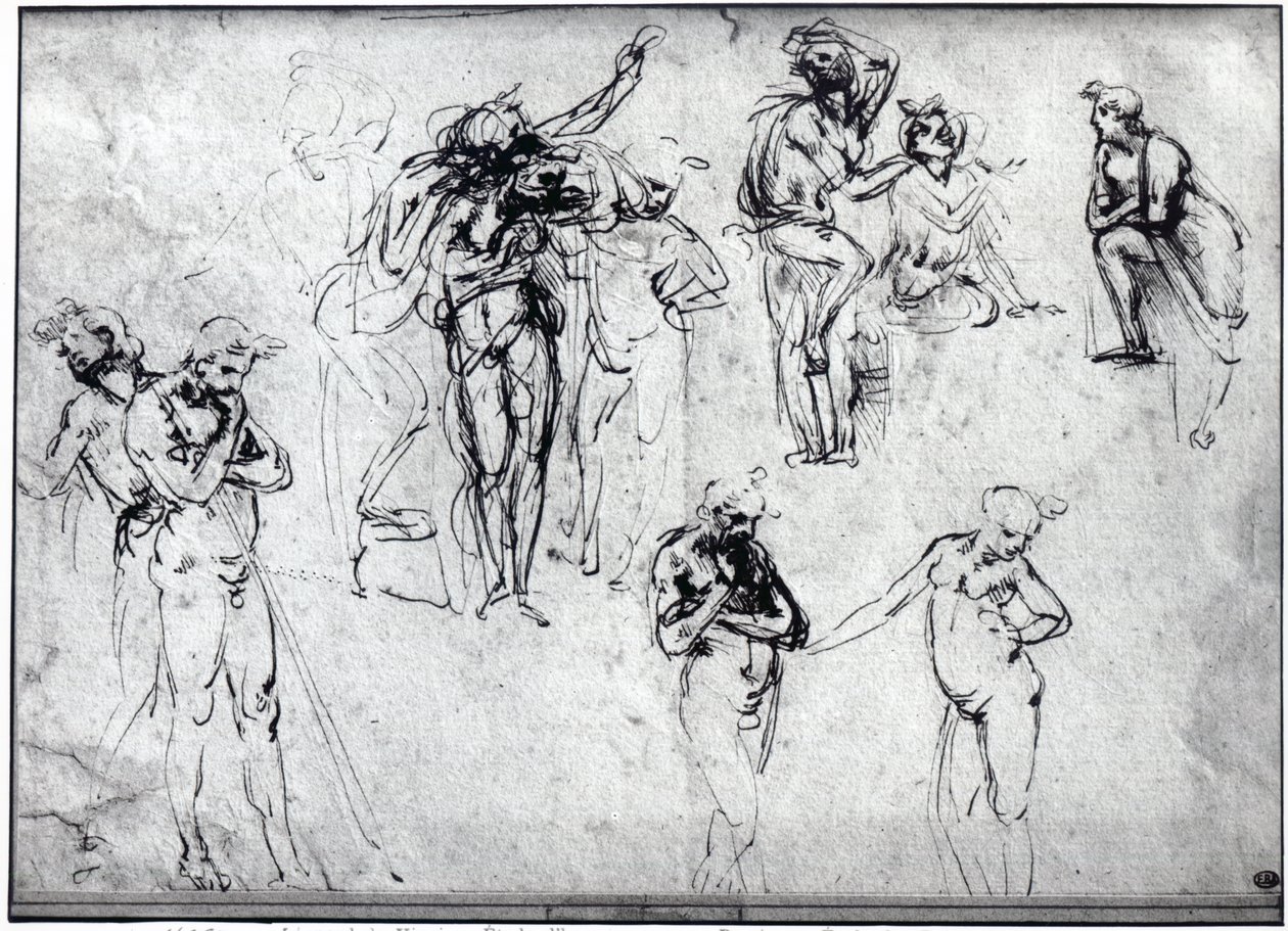 Studio di uomini nudi da Leonardo da Vinci